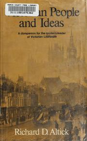 Cover of: Victorian people and ideas