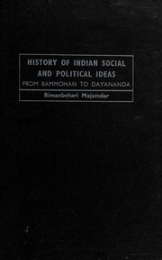 Cover of: History of Indian social and political ideas