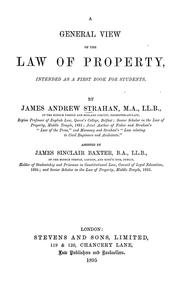 Cover of: A general view of the law of property