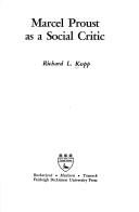 Cover of: Marcel Proust as a social critic