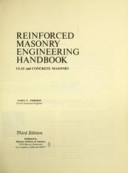 Cover of: Reinforced masonry engineering handbook