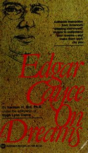 Cover of: Edgar Cayce on dreams