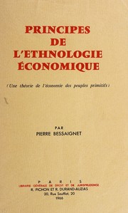 Cover of: Principes de l'ethnologie économique