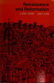 Cover of: The Renaissance and Reformation