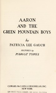 Cover of: Aaron and the Green Mountain Boys