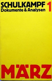 Cover of Schulkampf: Dokumente und Analysen; Band 1