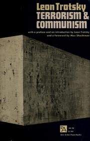 Cover of: Terrorism and communism: a reply to Karl Kautsky