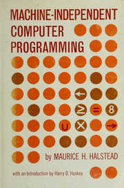 Cover of: Machine-independent computer programming