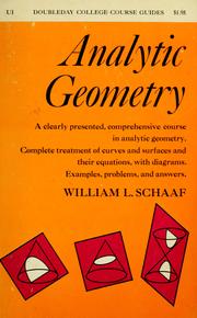 Cover of: Analytic geometry
