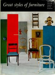 Cover of: Great styles of furniture