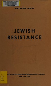 Cover of: Jewish resistance