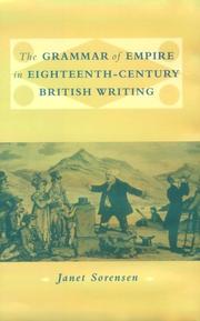 Cover of: The Grammar of Empire in Eighteenth-Century British Writing