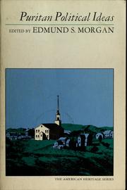 Cover of: Puritan political ideas, 1558-1794