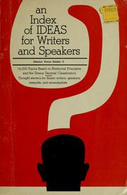 Cover of: An index of ideas for writers and speakers