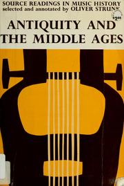 Cover of: Source Readings in Music History