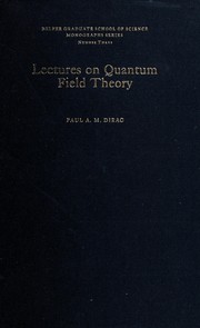 Cover of: Lectures on quantum field theory