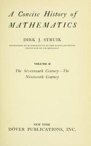 Cover of: A concise history of mathematics