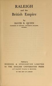 Cover of: Raleigh and the British Empire