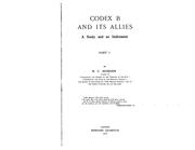 Cover of: Codex B and Its Allies