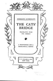 Cover of: The cats' bridge: Translated from the German.