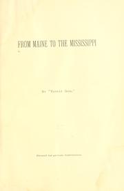 Cover of: From Maine to the Mississippi