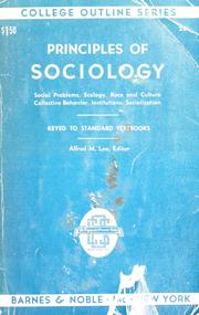 Cover of: New outline of the principles of sociology