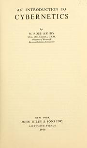 Cover of: An introduction to cybernetics