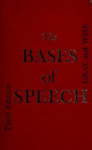 Cover of: The bases of speech