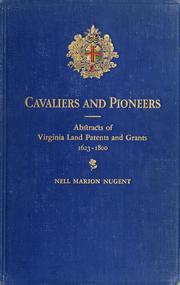 Cover of: Cavaliers and pioneers