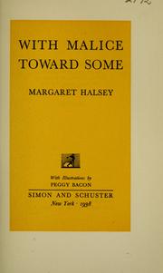 Cover of: With malice toward some