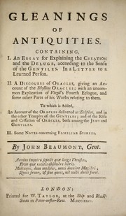 Cover of: Gleanings of antiquities