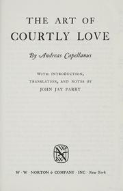 Cover of: The art of courtly love