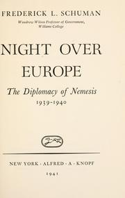 Cover of: Night over Europe