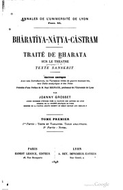 Cover of: Bhāratīya-nātya-cāstram [sic]