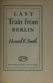 Cover of: Last train from Berlin