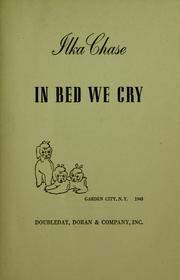 Cover of: In bed we cry