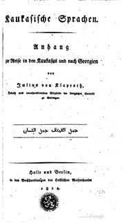 Cover of: Kaukasische Sprachen