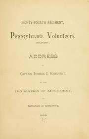 Cover of: Eighty-fourth regiment, Pennsylvania volunteers (infantry.)