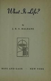 Cover of: What is life?