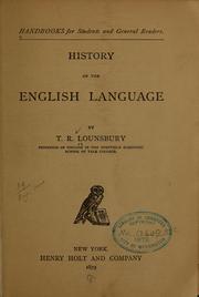 Cover image for History of the English Language