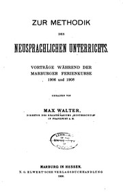 Cover of: Zur methodik des neusprachlichen unterrichts