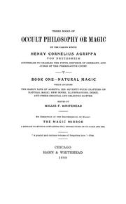 Cover of: De Occulta Philosophia