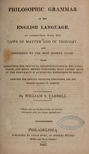 Cover image for Philosophic Grammar of the English Language
