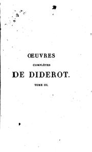 Cover of: uvres de Denis Diderot