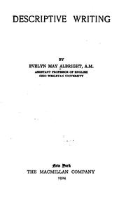 Cover of: Descriptive writing