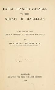 Cover of: Early Spanish voyages to the Strait of Magellan