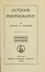 Cover of: Outdoor photography