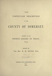Cover of: The particular description of the county of Somerset