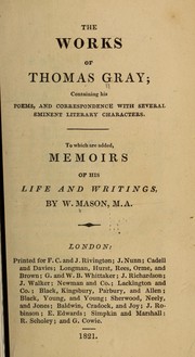 Cover of: The works of Thomas Gray
