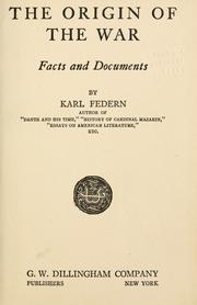 Cover image for The Origin of the War